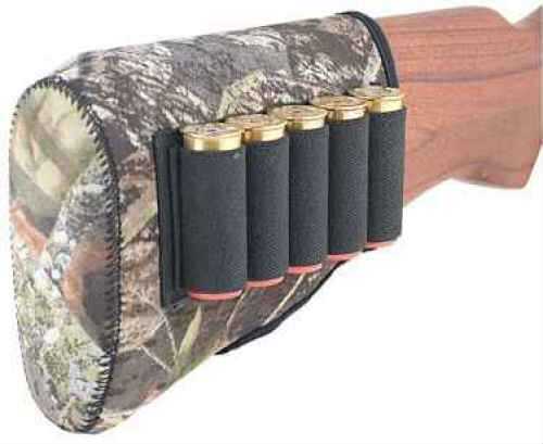 AA&E Leathercraft Mossy Oak Breakup Neoprene Recoil Pad With Shot Shell Holder (Holds 5 Shells)